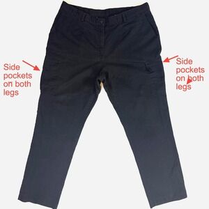 Edwards Black Cargo Pants Womens 18W Straight Leg Workwear Utility 8568-010